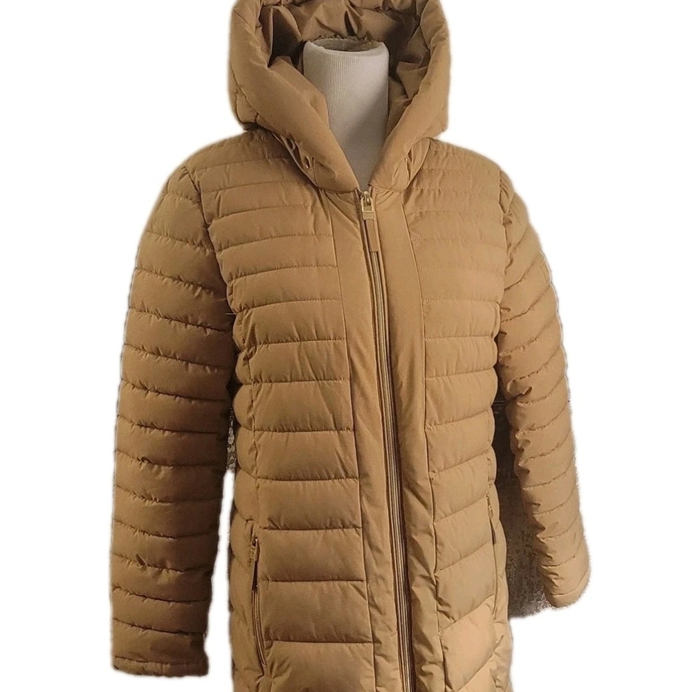 Tommy Hilfiger Navy Logo Patch Jacket with Tan Lining